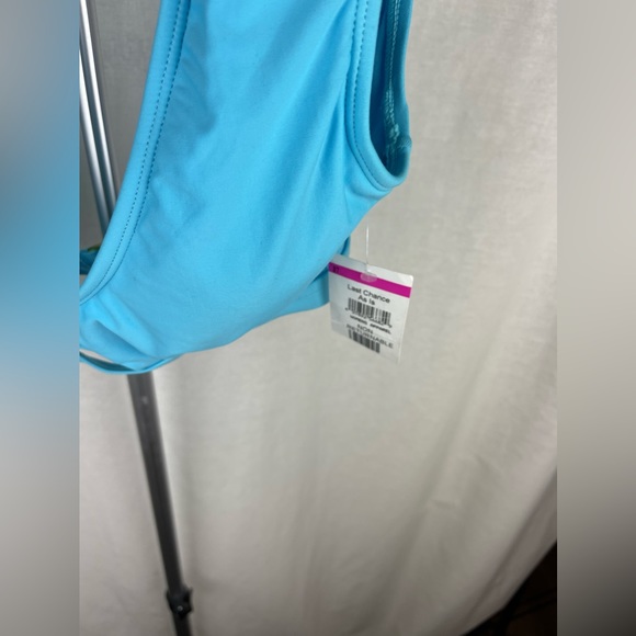 VYB BLUE SOLID CAP SLEEVE SWIM BRALETTE Size Medium NWT - Picture 6 of 13